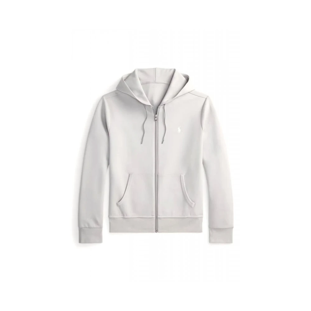 Ralph Lauren Grå Double Knit Full Zip Hoodie