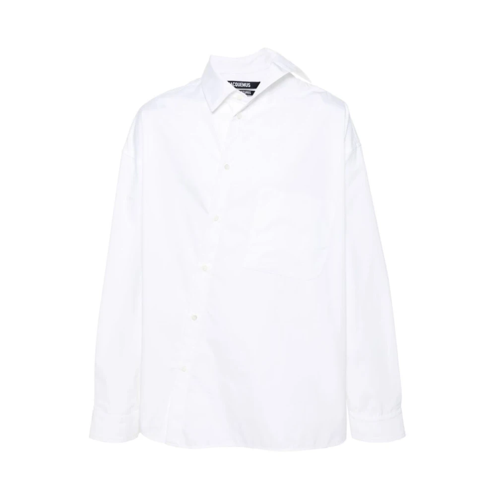 Jacquemus Klassieke Katoenen Poplin Overhemd White Heren