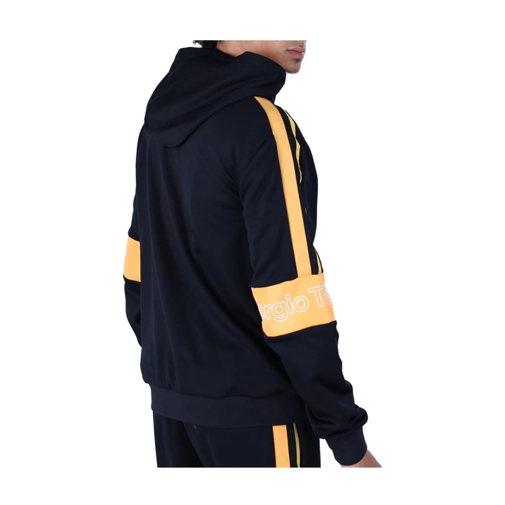 Sergio Tacchini Logo Cross Hoodie Zwart Black Heren