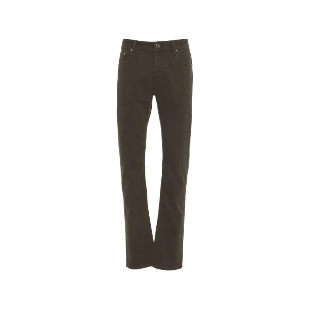 Jacob Cohën Bruine Bard Broek met Logodetails Green Heren