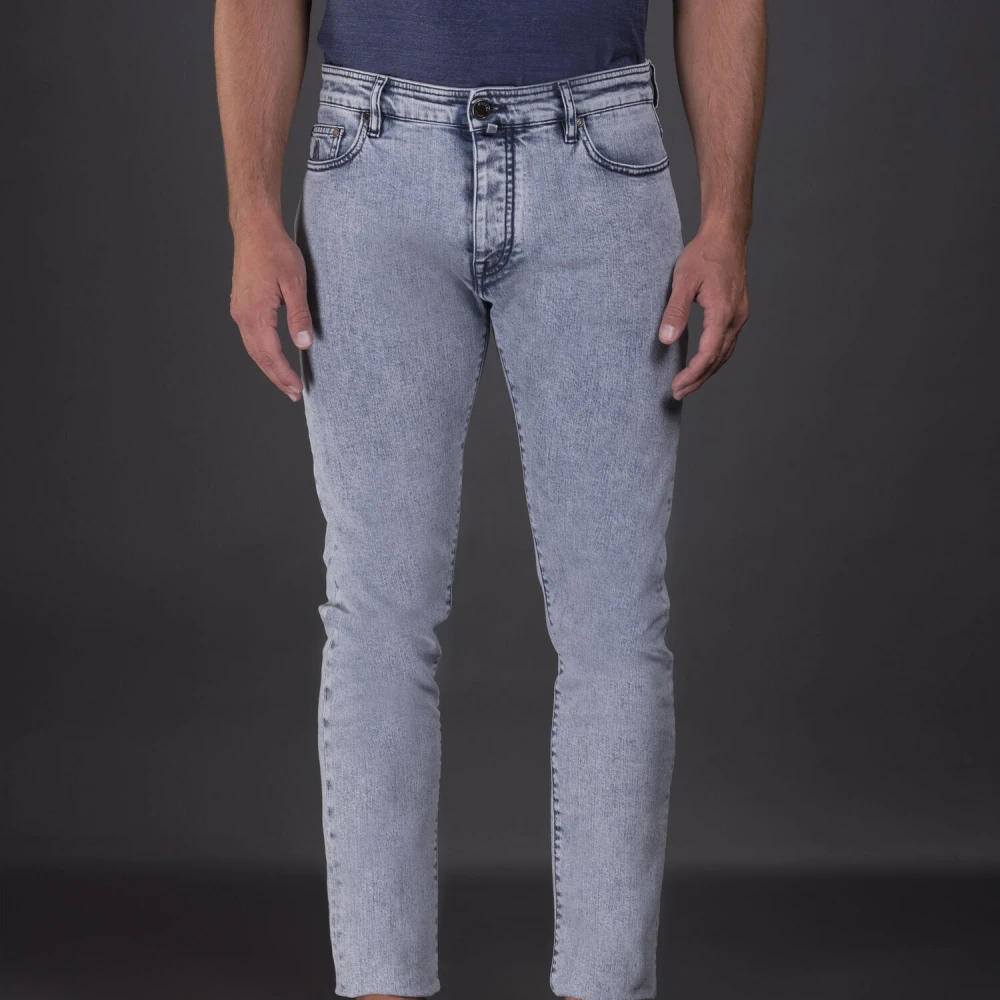 Moorer Italiaans Vervaardigde Denim Broek Blue Heren