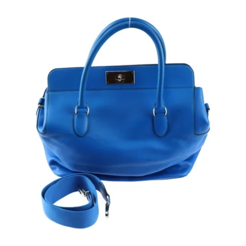 Hermès Vintage Pre-owned Fabric handbags Blue Dames