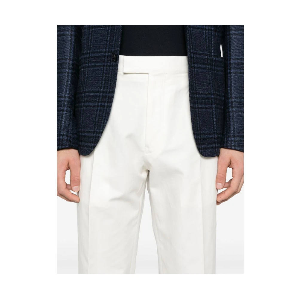 Ermenegildo Zegna Witte broek met knopen en zakken White Heren