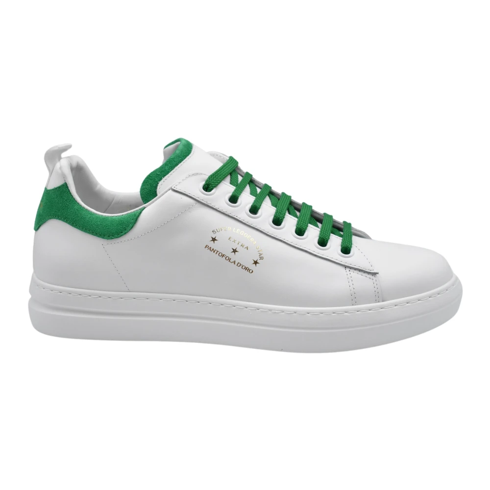 Pantofola d'Oro Vit Grön Läder Sneakers White, Herr
