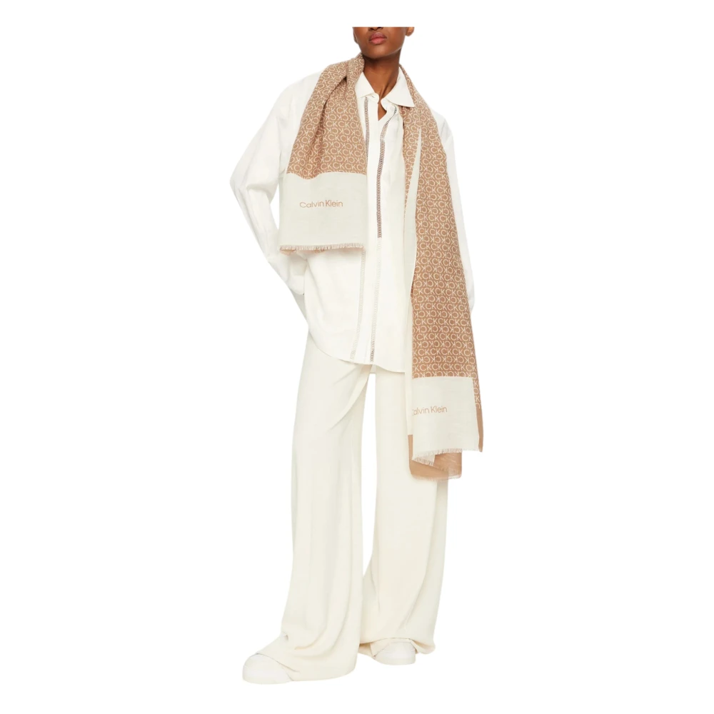 Calvin Klein Lente Zomer Dames Pashmine en Foulard Beige Dames