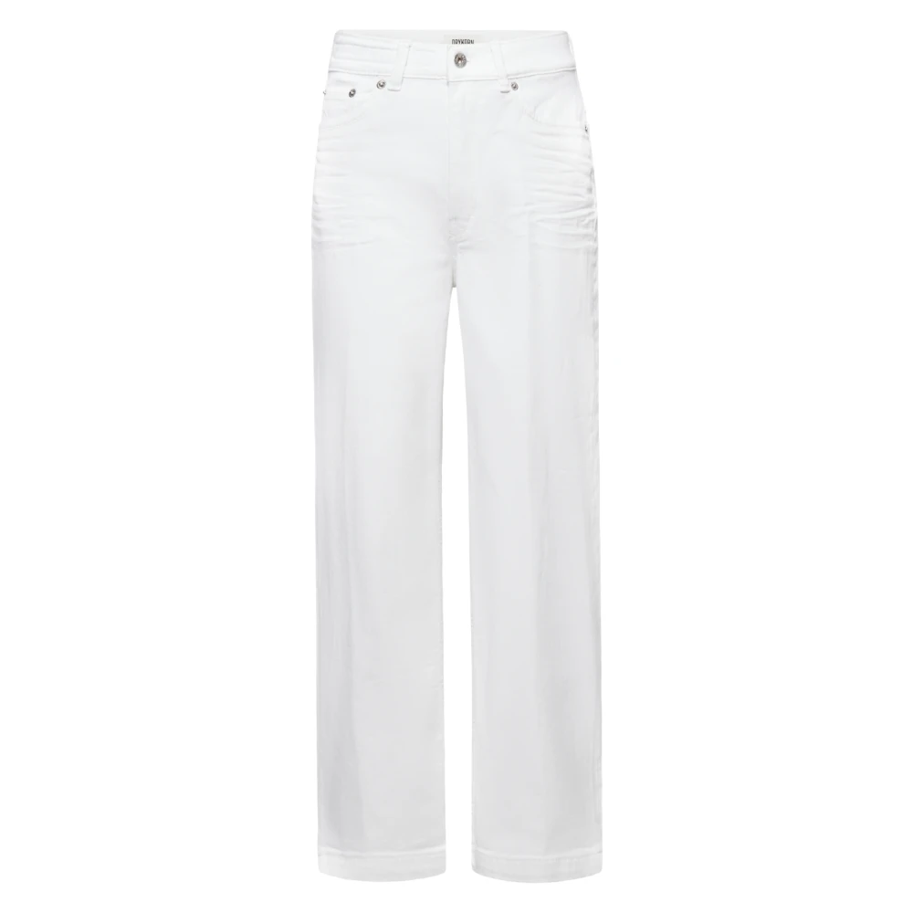 Drykorn Vrouw Wit Broeken Dames, W27 L34, Denim, Te Denim Cropped Jeans Met Taps Toelopende Pijpen