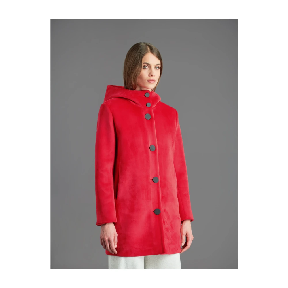 RRD Velvet Parka Jas voor Vrouwen Red Dames