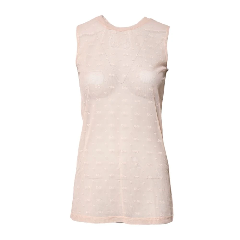Dolce & Gabbana Donna Beige - Canotta Girocollo - Tops - M