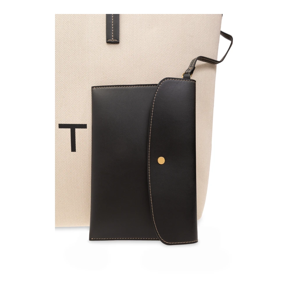 Stella Mccartney Shopper tas met logo Beige Dames