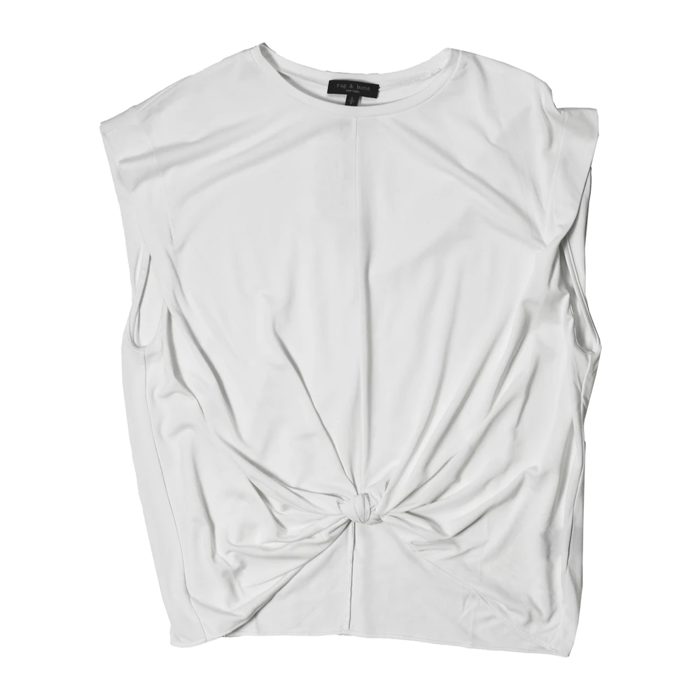 Rag & Bone Witte Knoop T-Shirt White Dames