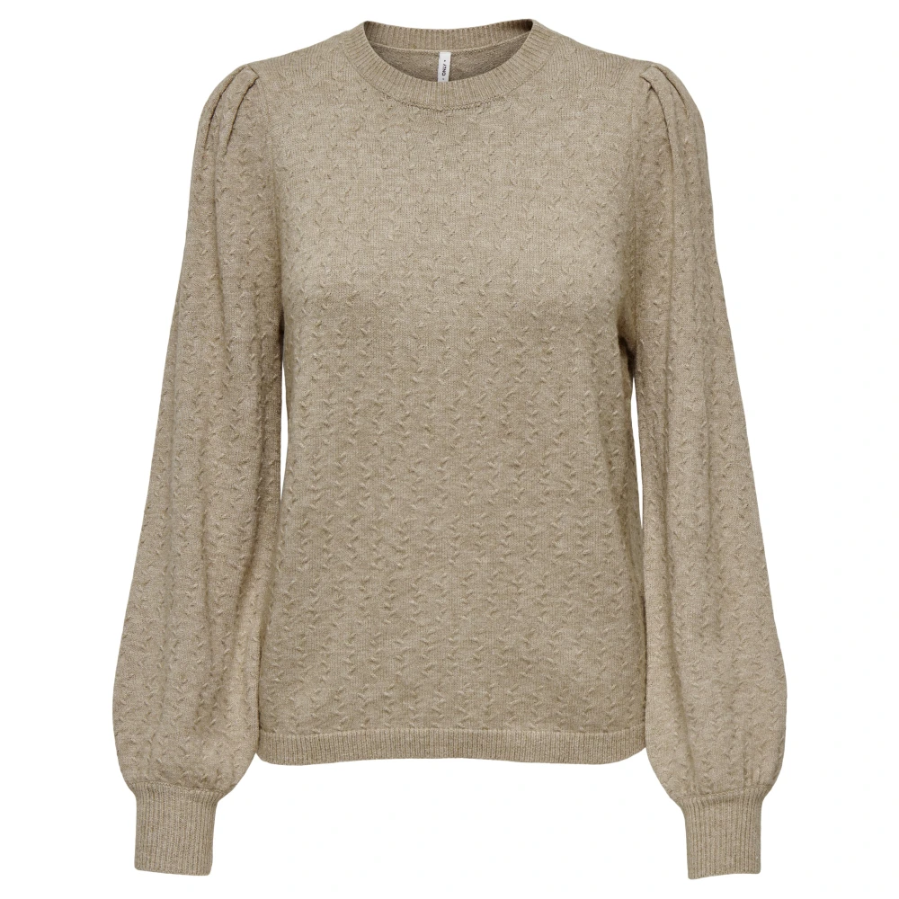 Only Puff Structuur Trui Veergrijs Gray Dames