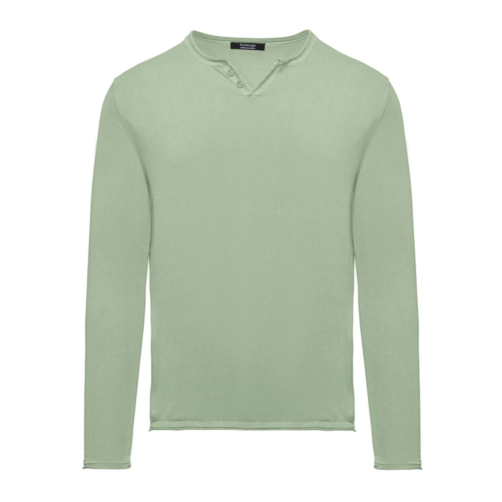 BomBoogie V-neck Knitwear Green Heren