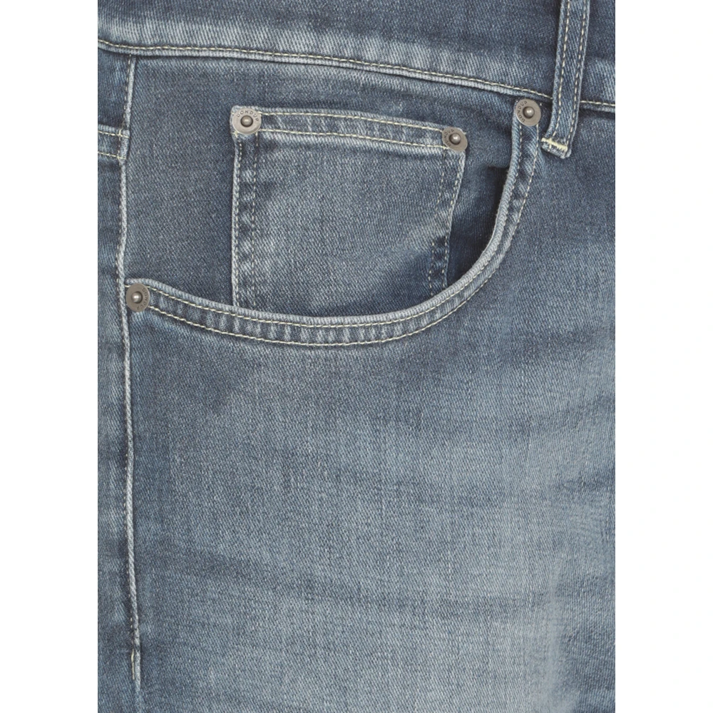 Dondup Blauwe Katoenen Jeans met Vijf Zakken Blue Heren
