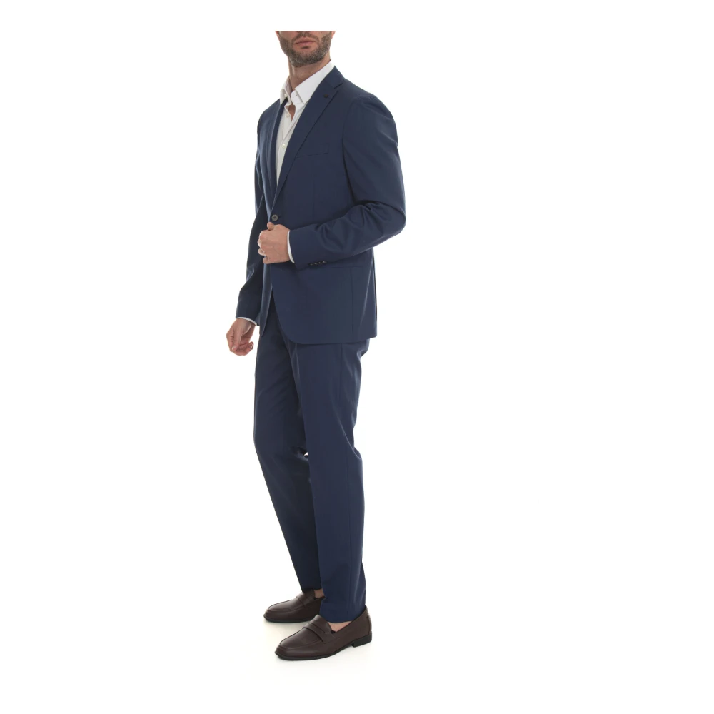 Michael Kors Klassiek 2-knoops pak Blue Heren