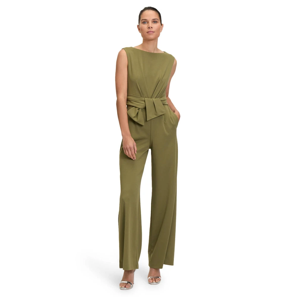 Vera Mont Mouwloze Jumpsuit Overall Green Dames