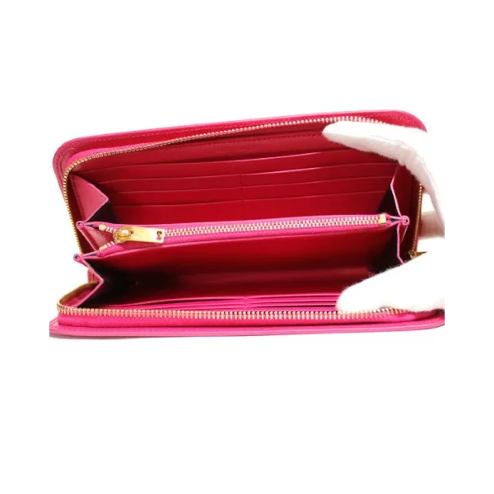 Saint Laurent Vintage Pre-owned Leather wallets Pink Dames