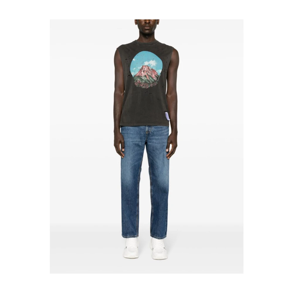 Diesel Denim Straight Jeans Klassiek Ontwerp Blue Heren