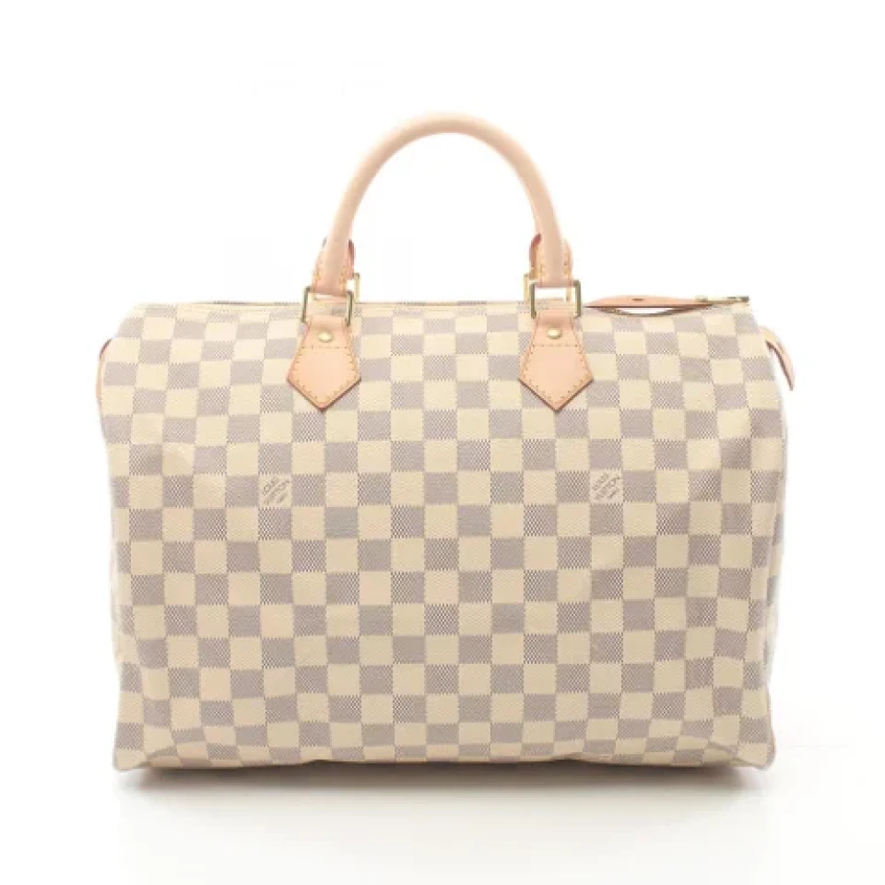 Louis Vuitton Vintage Pre-owned Leather handbags White Dames