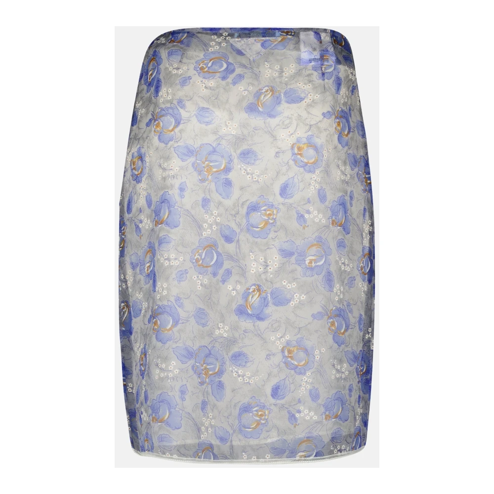Prada Gedrukte Pioen Bloemenrok Purple Dames