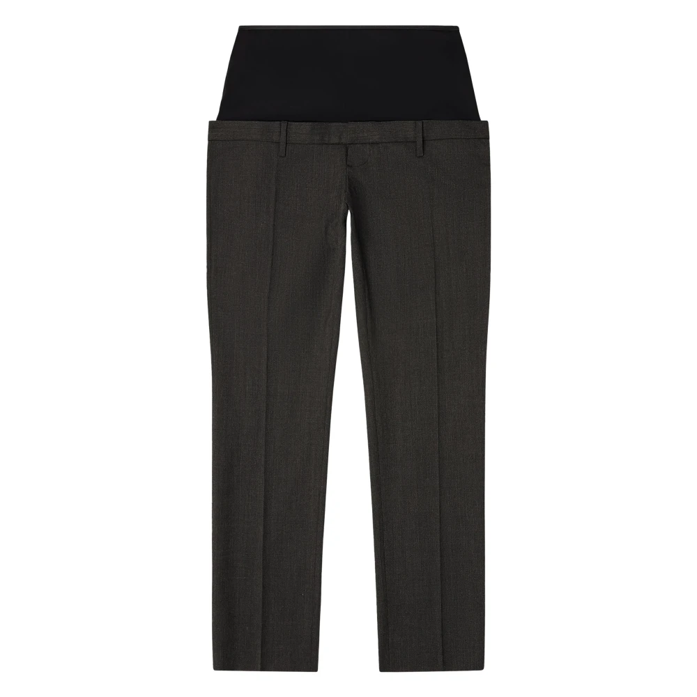 Diesel Women's Black Straight Trousers, S, Straight Trousers