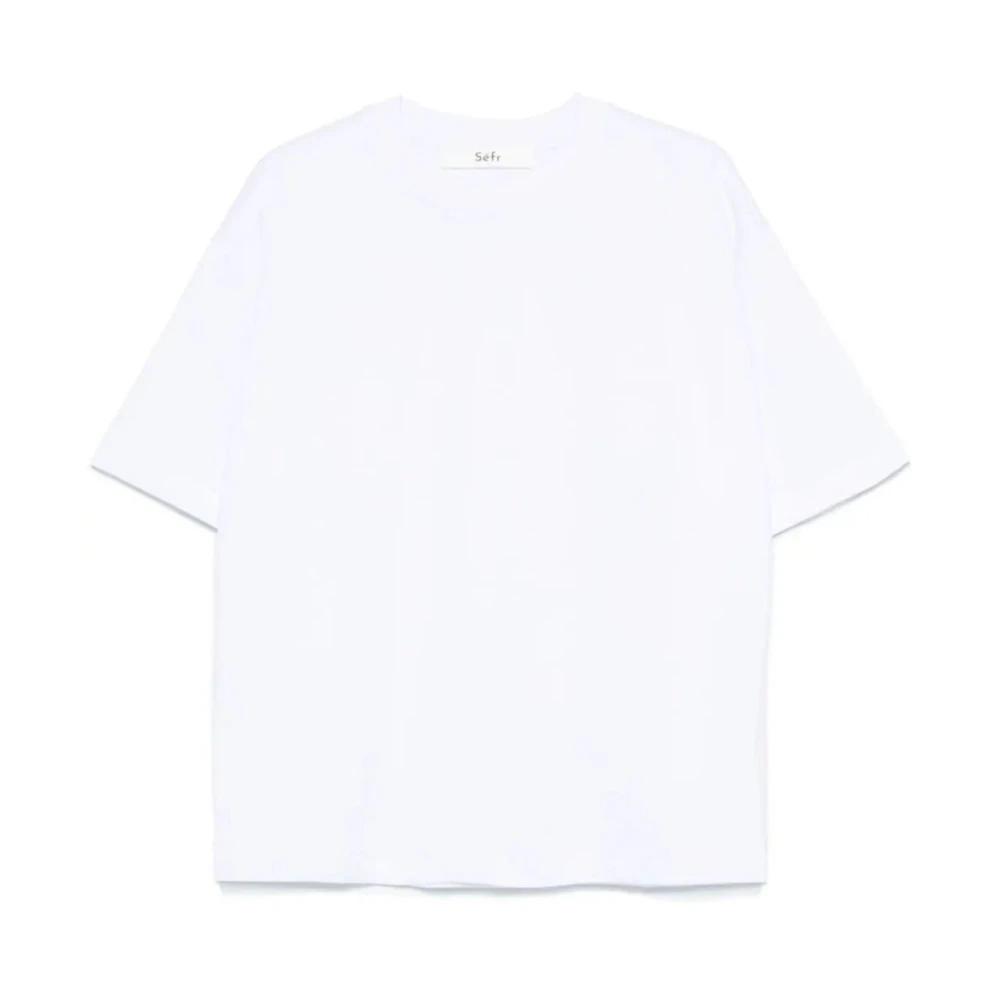 Séfr Zware Witte Katoenen Atelier Tee White Heren