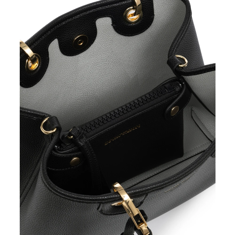 Emporio Armani Verstelbare Band Handtas met Magneetsluiting Black Dames