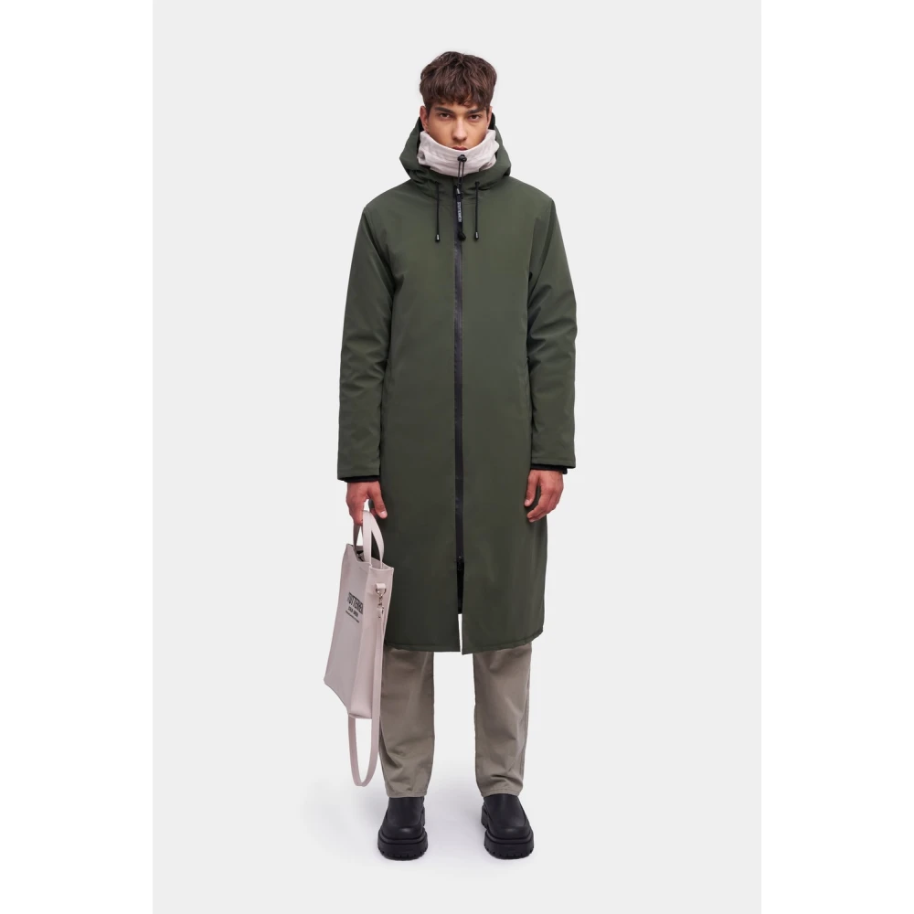 Stutterheim Winter Regenjas Mat Lang Jack Green Dames