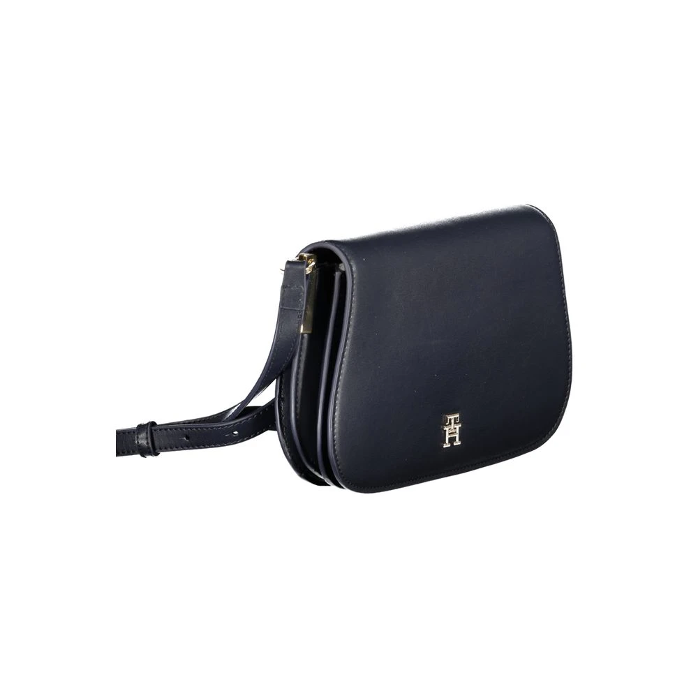 Tommy Hilfiger Blauwe Verstelbare Schoudertas met Drukknoopsluiting Blue Dames
