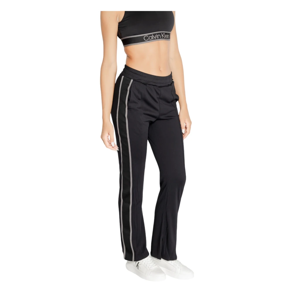 Calvin Klein Zwarte effen polyester winterbroek Black Dames
