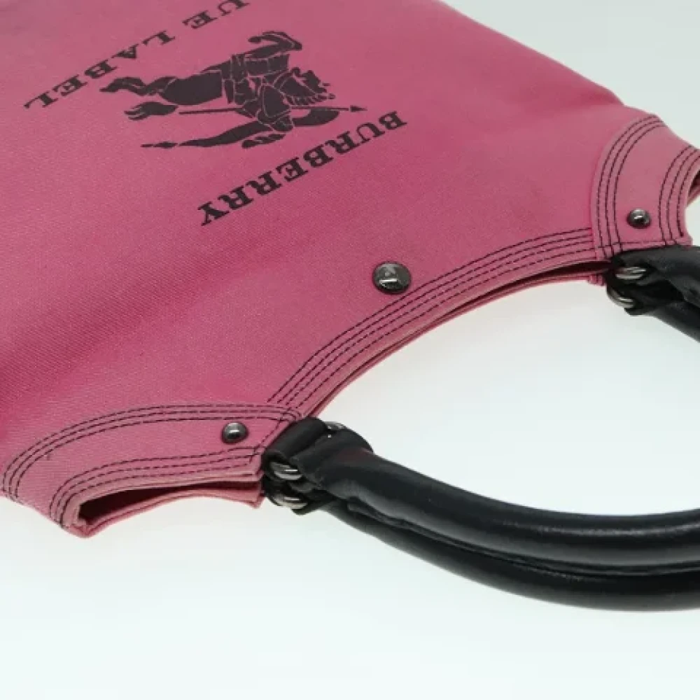 Burberry Vintage Pre-owned Canvas handbags Pink Dames