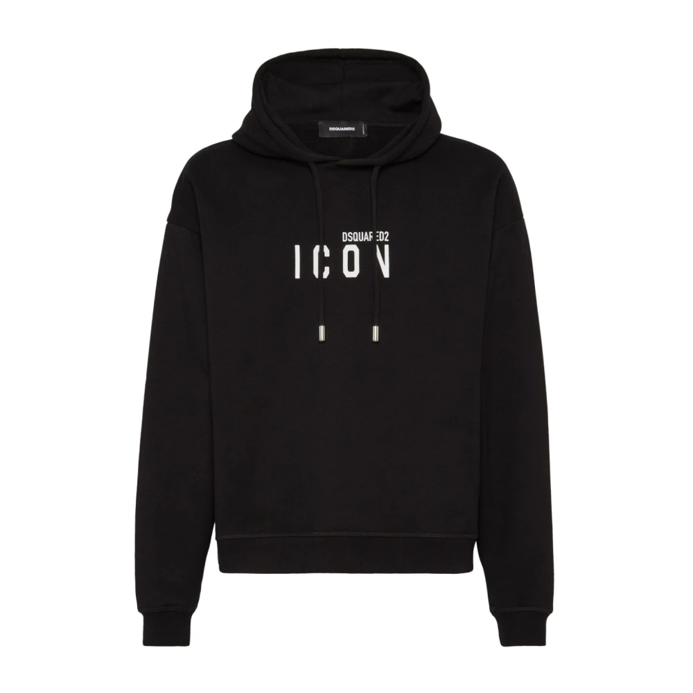 Dsquared2 Zwarte Relax Fit Hoodie Sweaters Black Heren