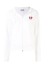 Herzmotiv Reißverschluss Hoodie