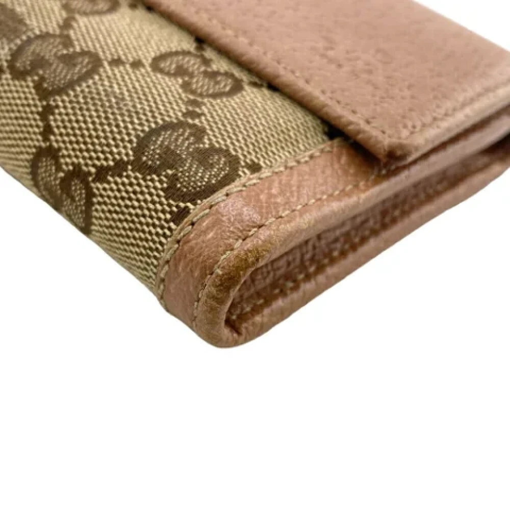 Gucci Vintage Pre-owned Canvas wallets Beige Dames