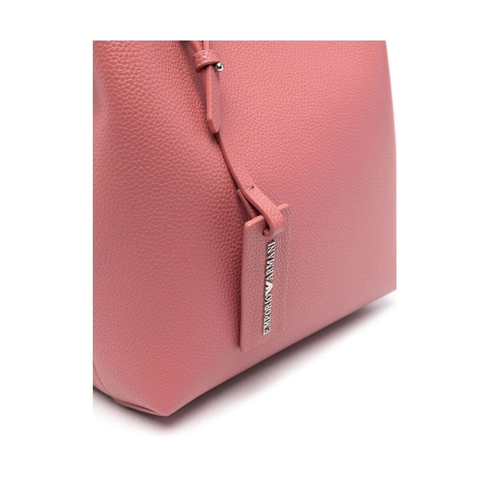 Emporio Armani Roze imitatieleren tas met logo-gegraveerde hardware Pink Dames