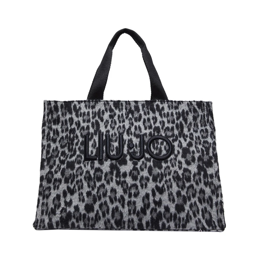 Liu Jo Elegante Zwarte Handtas met Gouden Details Black Dames