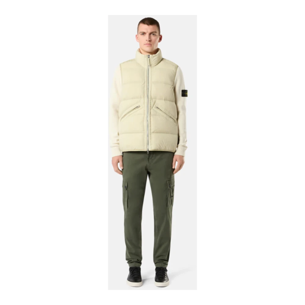 Stone Island Waterafstotende Puffer Vest Beige Heren