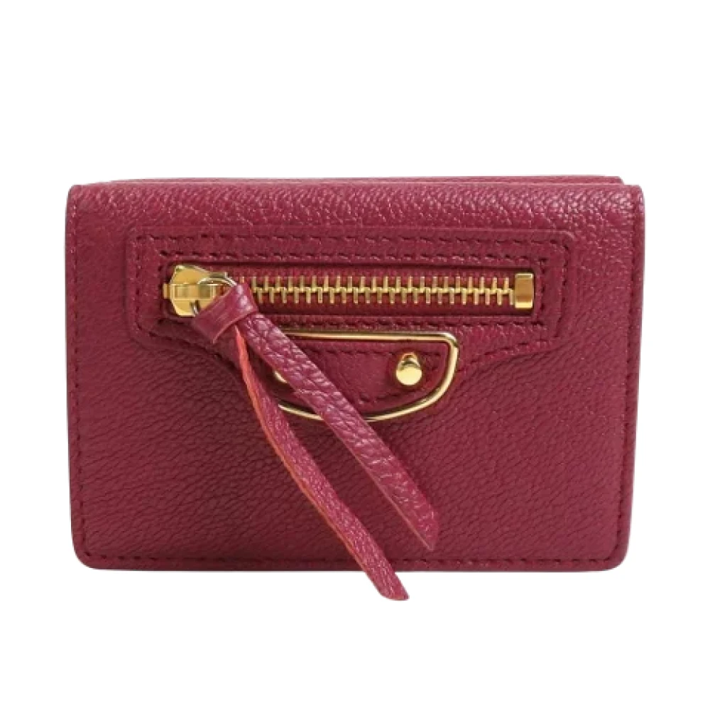 Balenciaga Vintage Pre-owned Leather wallets Red Unisex