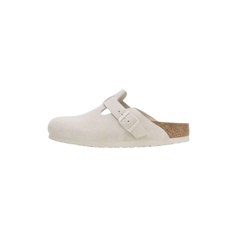 Birkenstock Boston Mockasin i mockaskinn White, Dam