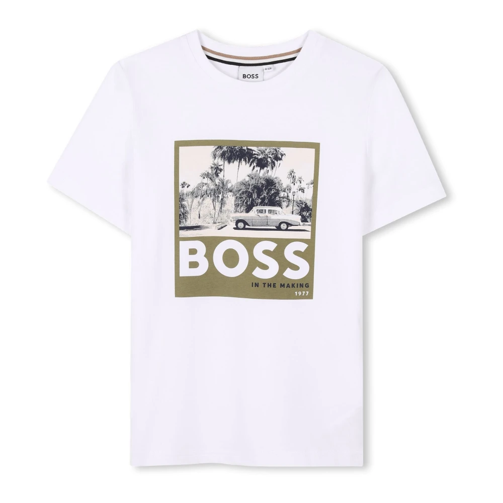 Hugo Boss Fantasi Kortärmad Bomull T-shirt White, Unisex