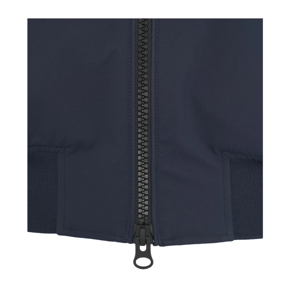 Blauer Blauwe Bomberjack met Batik Print Blue Heren