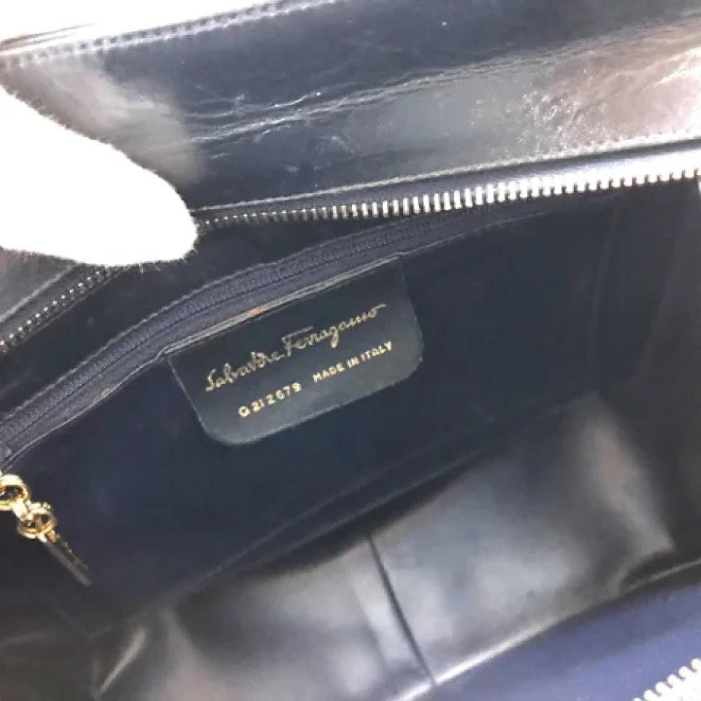 Salvatore Ferragamo Pre-owned Leather handbags Blue Dames
