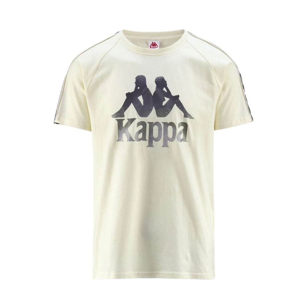Kappa Korte Mouw T-shirt Beige Heren