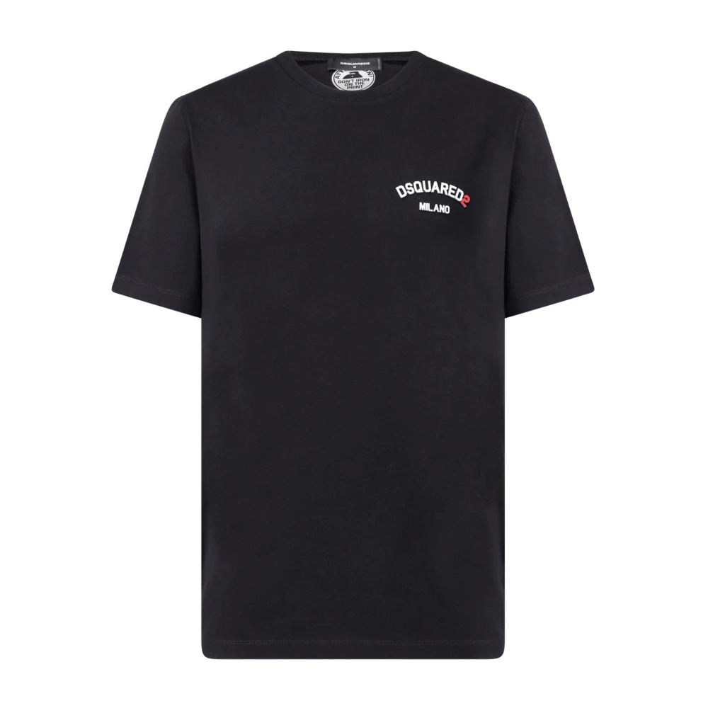 Dsquared2 Logo Print Katoenen T-Shirt Black Heren