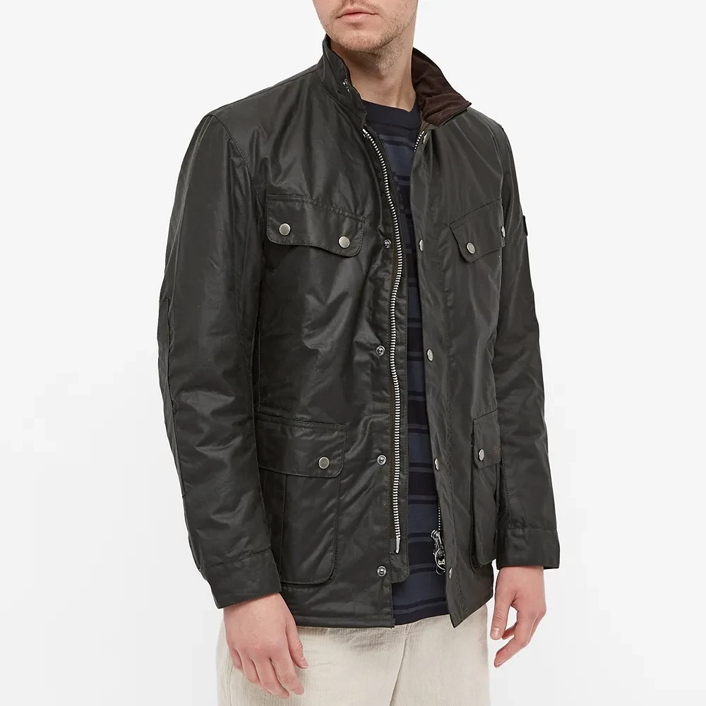 Barbour Duke Wax Jas Sage-M Green Heren
