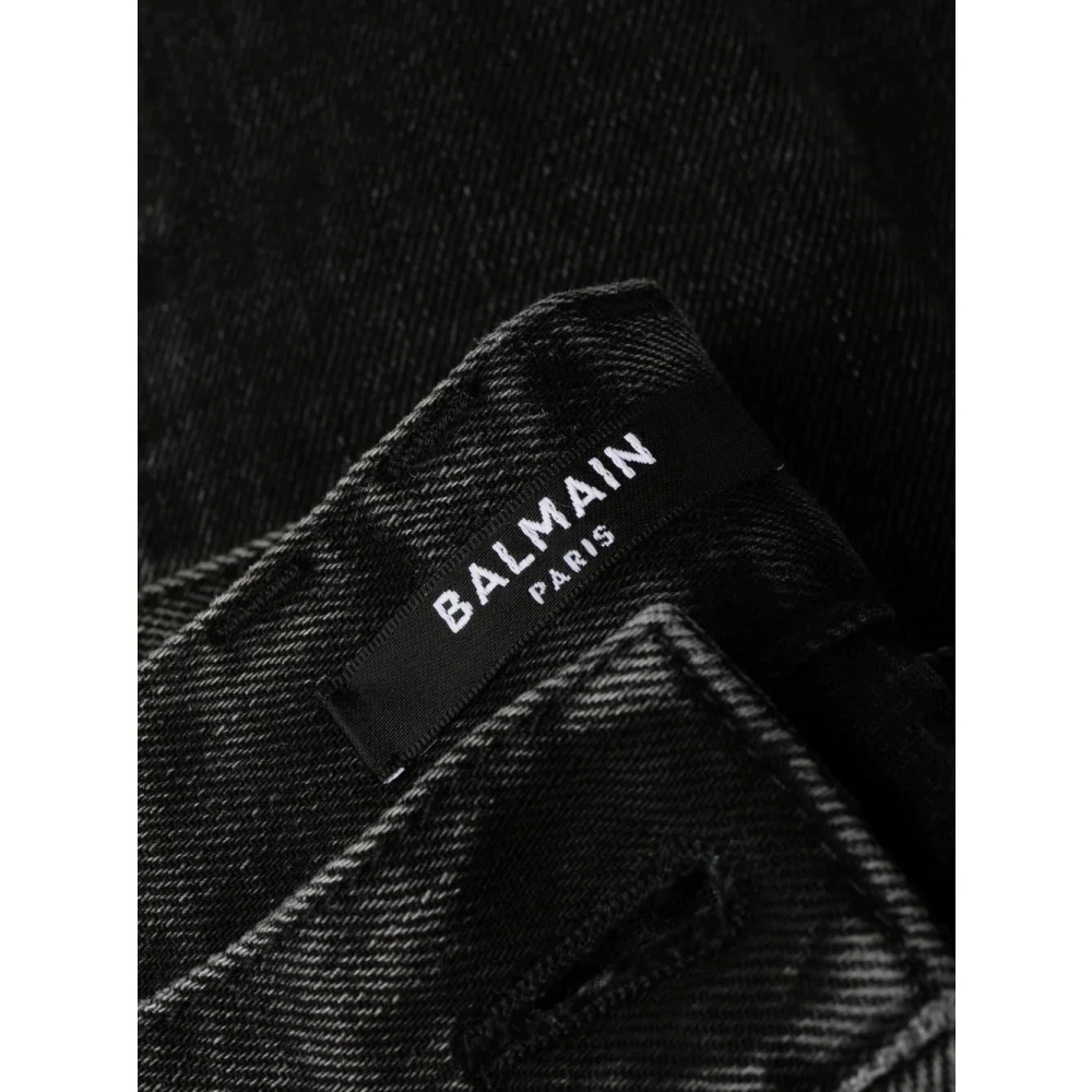Balmain Straight Jeans Black Dames