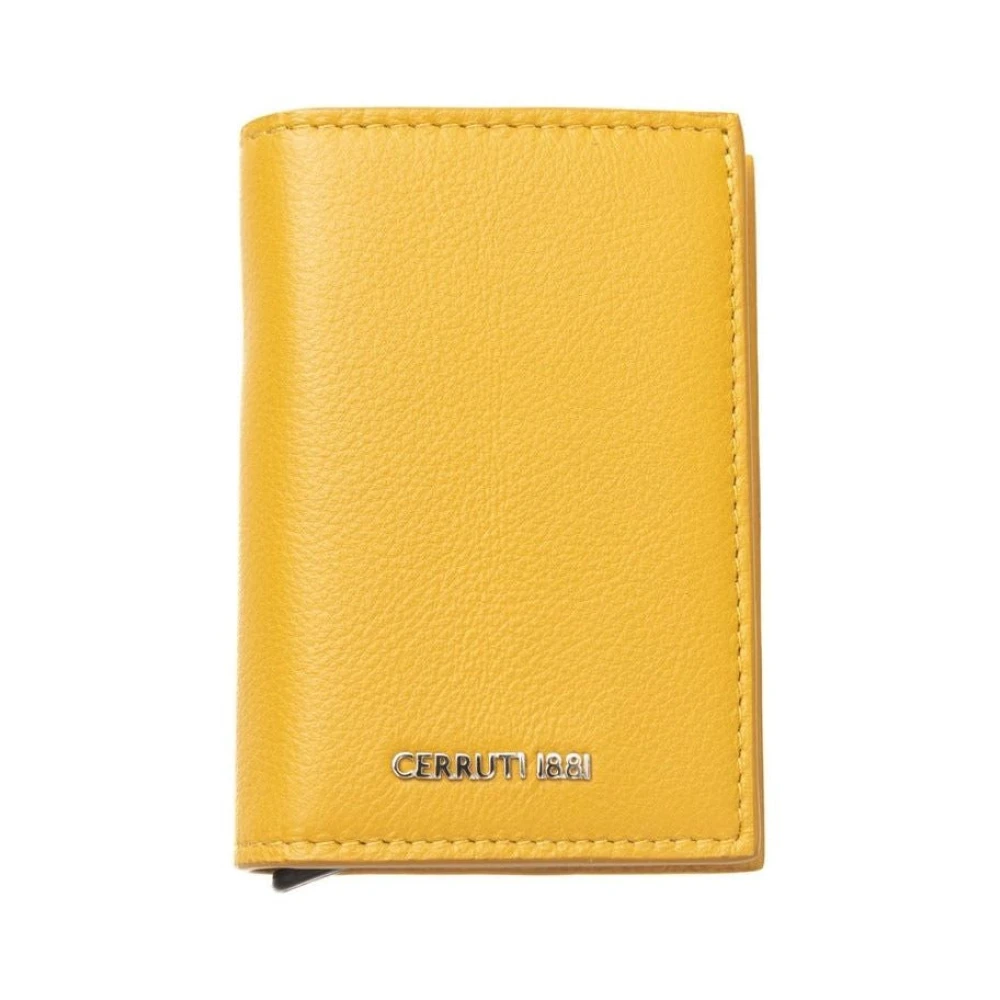 Cerruti 1881 Leren Portemonnee Tijdloze Elegantie Yellow Heren