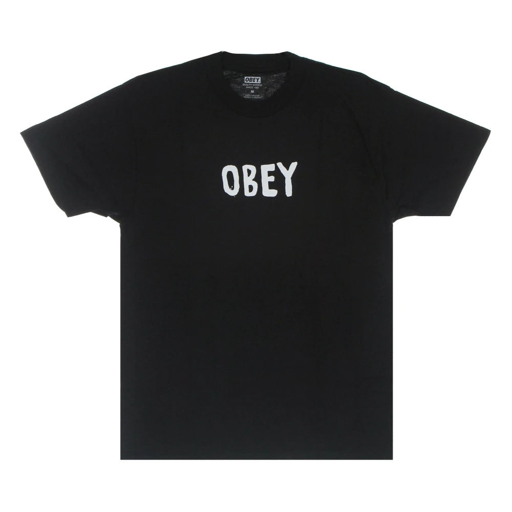Obey Klassiek Zwart Heren T-shirt Korte Mouw Black Heren