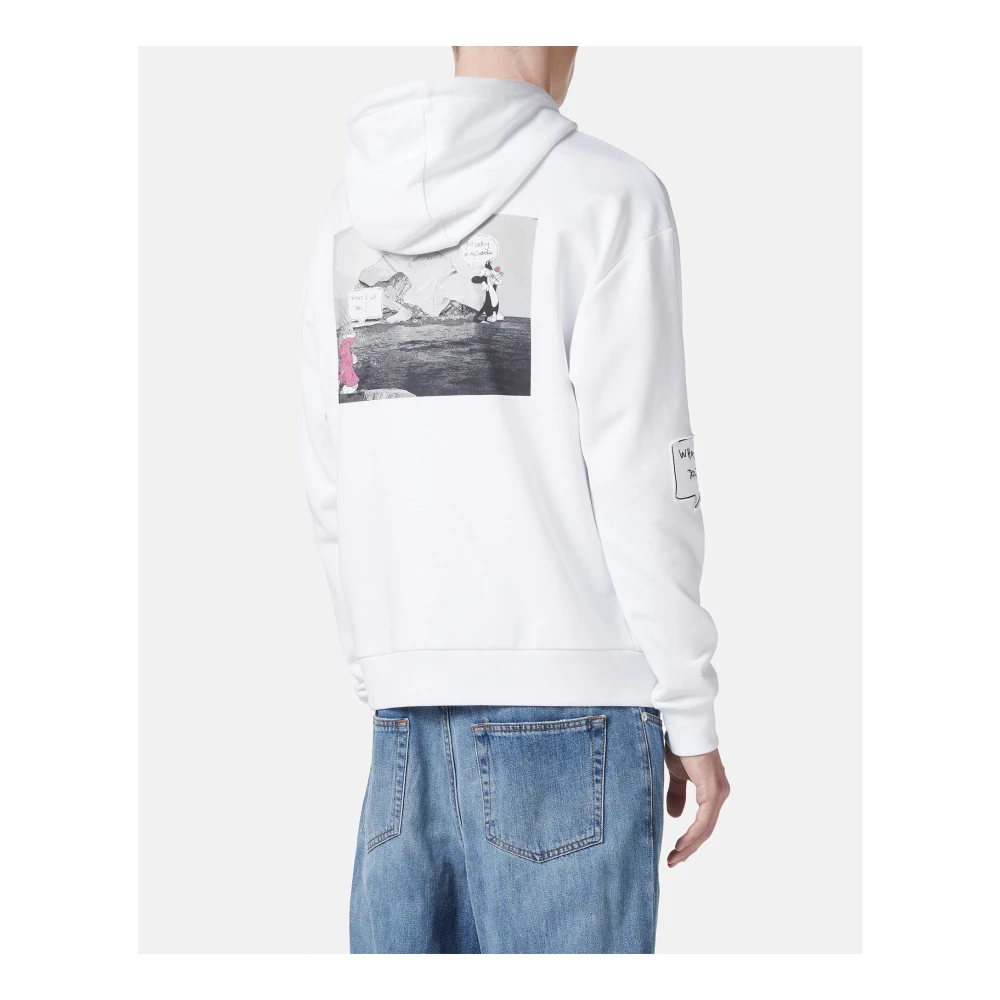 Iceberg Regular fit optische witte hoodie met Looney Tunes-print en logolabel White Heren