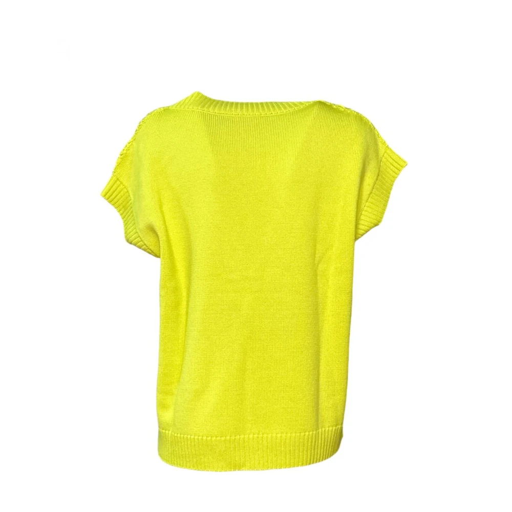 Beatrice .b Wollen jassen en blazers Mouwloos Gebreid Yellow Dames