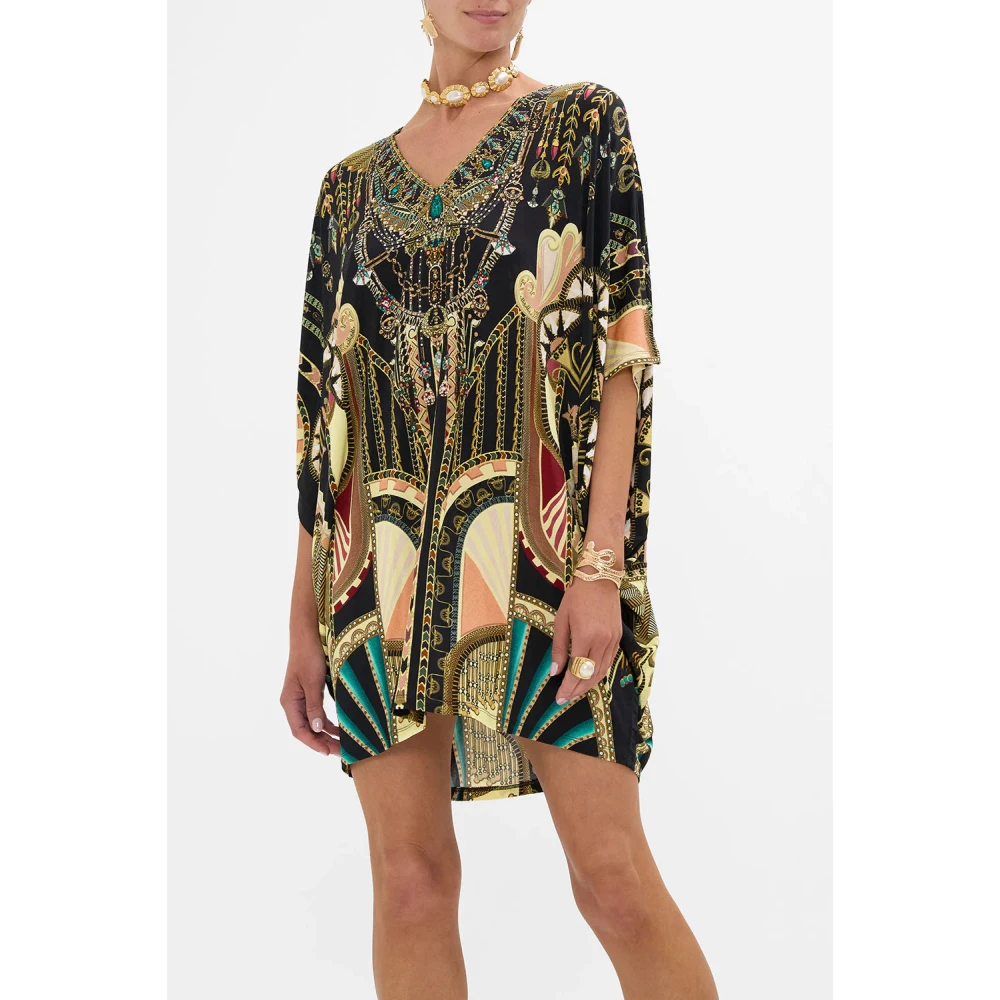 Camilla Nefertari Bat Sleeve Jurk Multicolor Dames